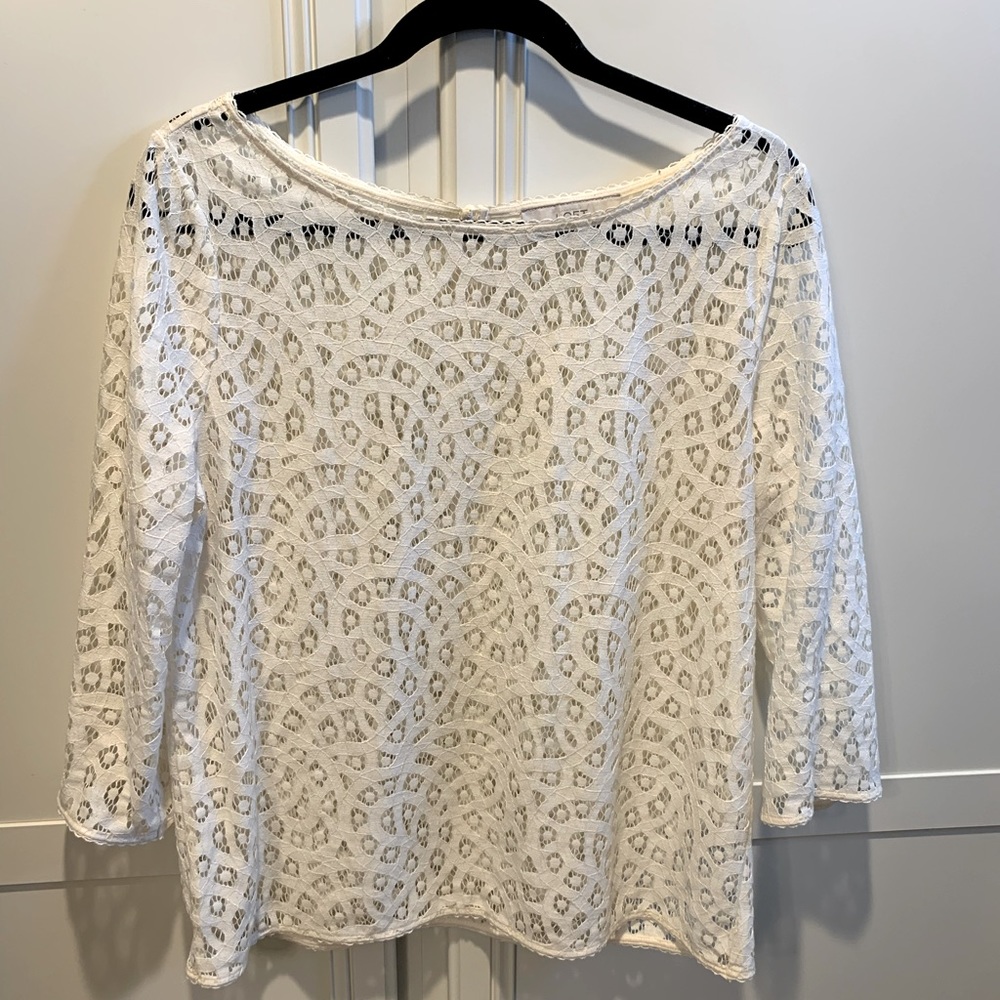 Loft Cream lace top